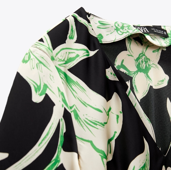 NWT Zara Floral Printed Wrap Dress - 3002/198 - Picture 13 of 16